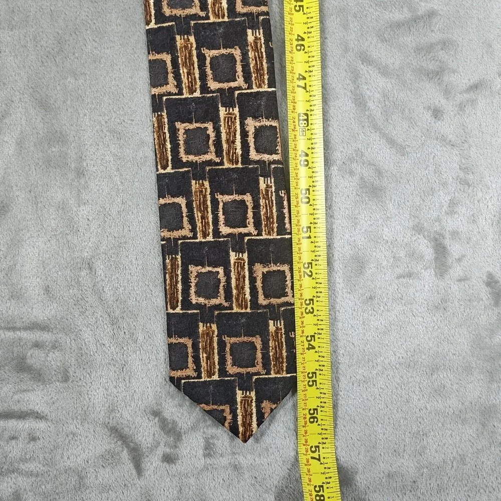 Vintage Ermenegildo Zegna Tie Mens Abstract Geometric Silk Made In‎ Italy